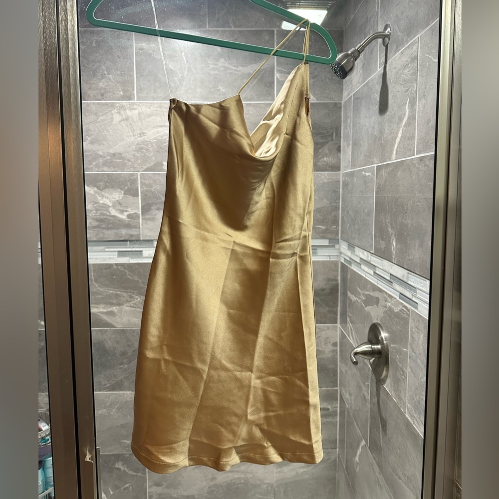 NWT Gold Satin Dress